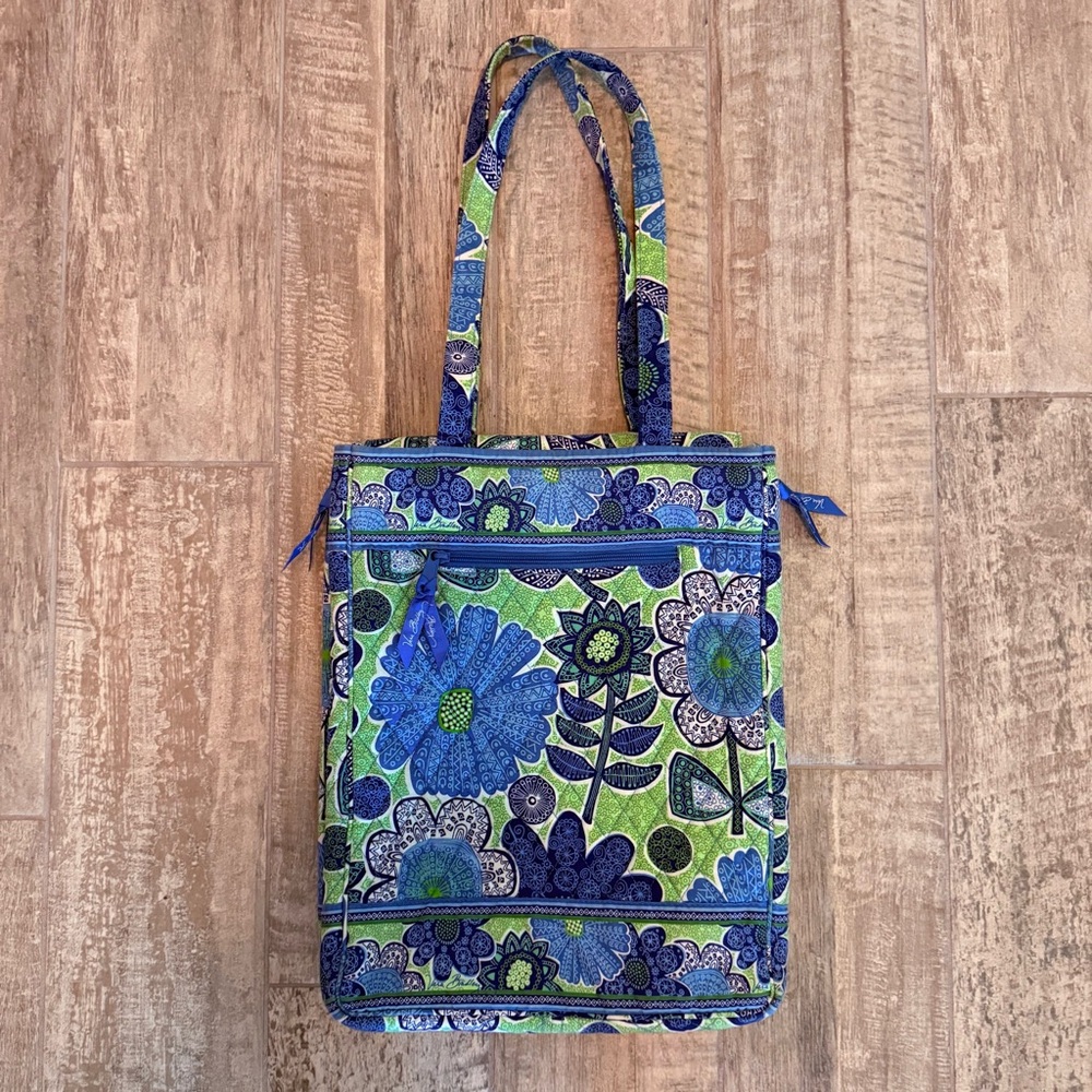 Vera Bradley Doodle Daisy Laptop Travel Tote Bag Checkpoint Friendly Retired 15”